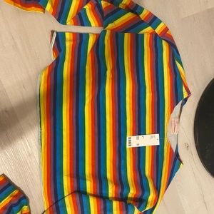 Urban outfitters Carpenter rainbow cropped tee